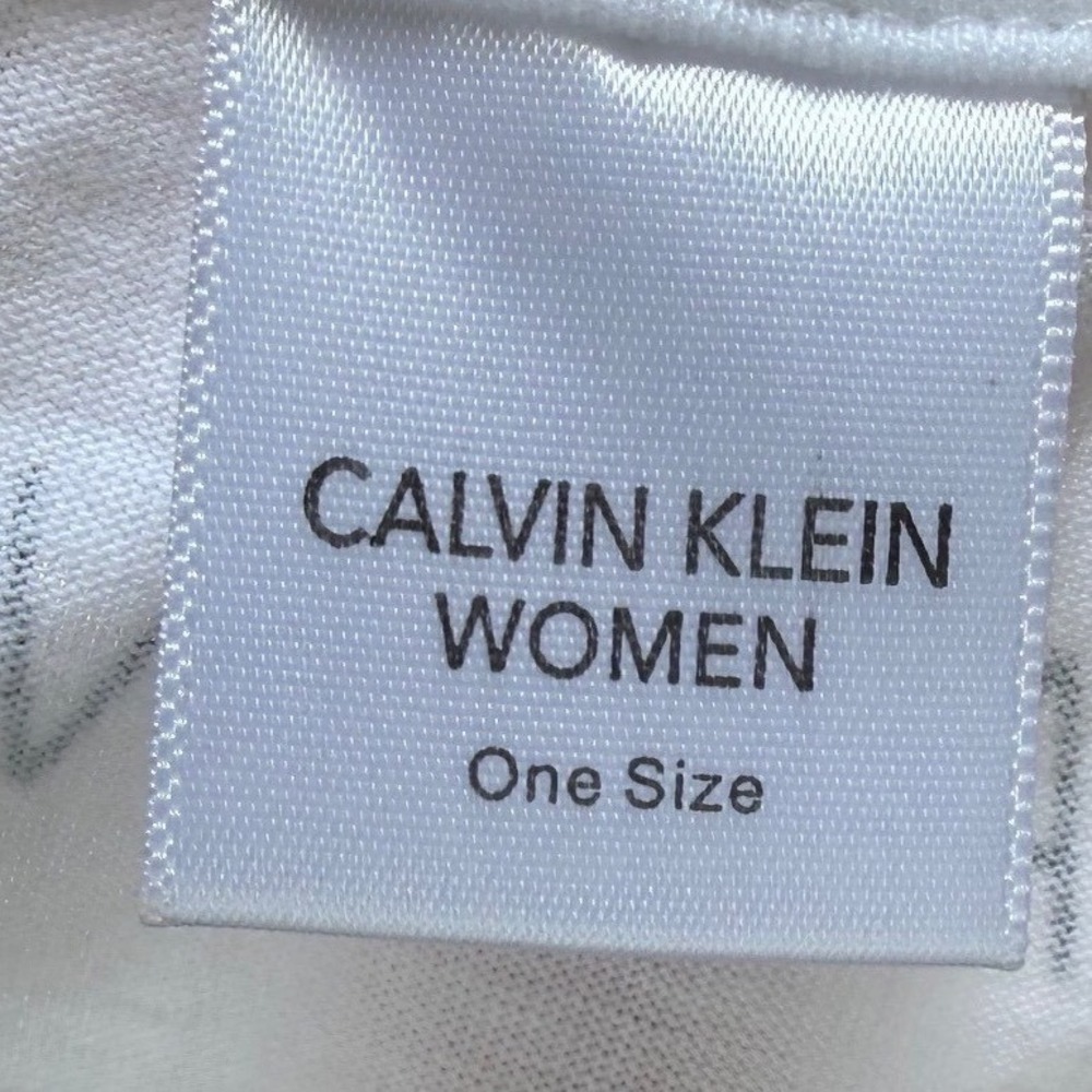 Calvin Klein Women Graphic Eye Logo T-Shirt White Short Sleeve Crewneck Tee, Med - Picture 7 of 8
